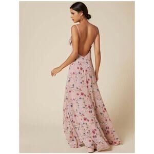 Reformation Pink Floral Midi Dress